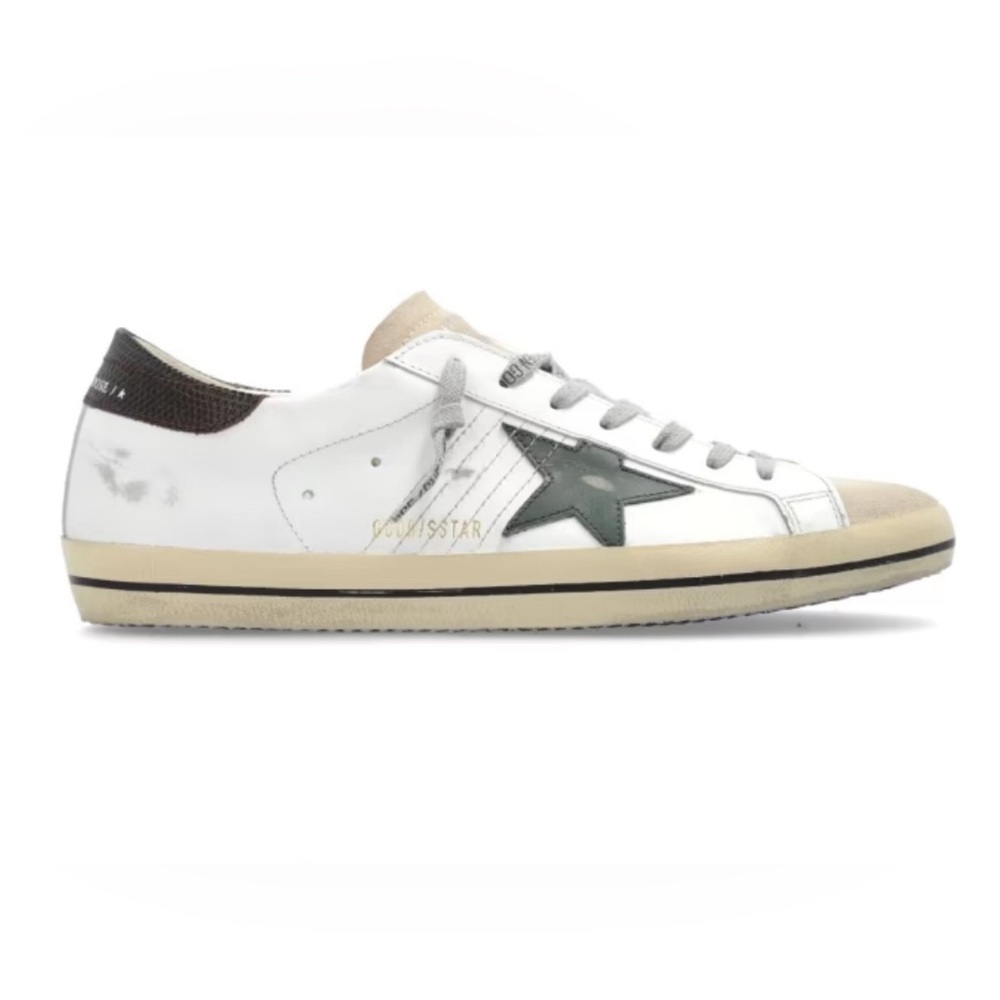 Golden Goose Men Superstar Sneaker White, Gray Black NIB Auth
